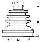 BORG & BECK gofruotoji membrana, kardaninis velenas BCB2828